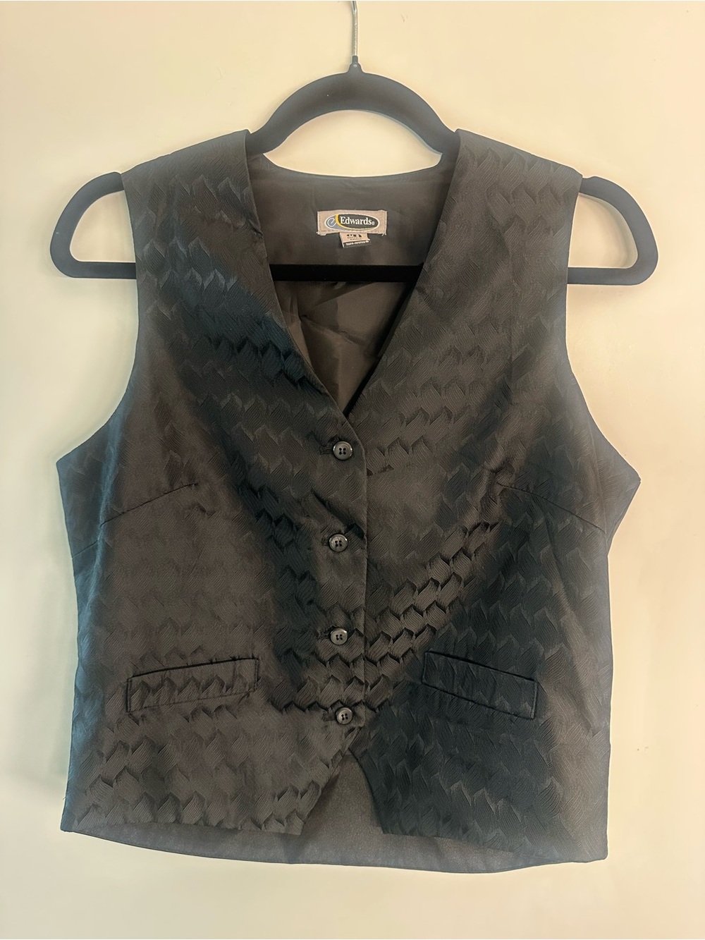 Edwards Women's Black Textured Dress Vest